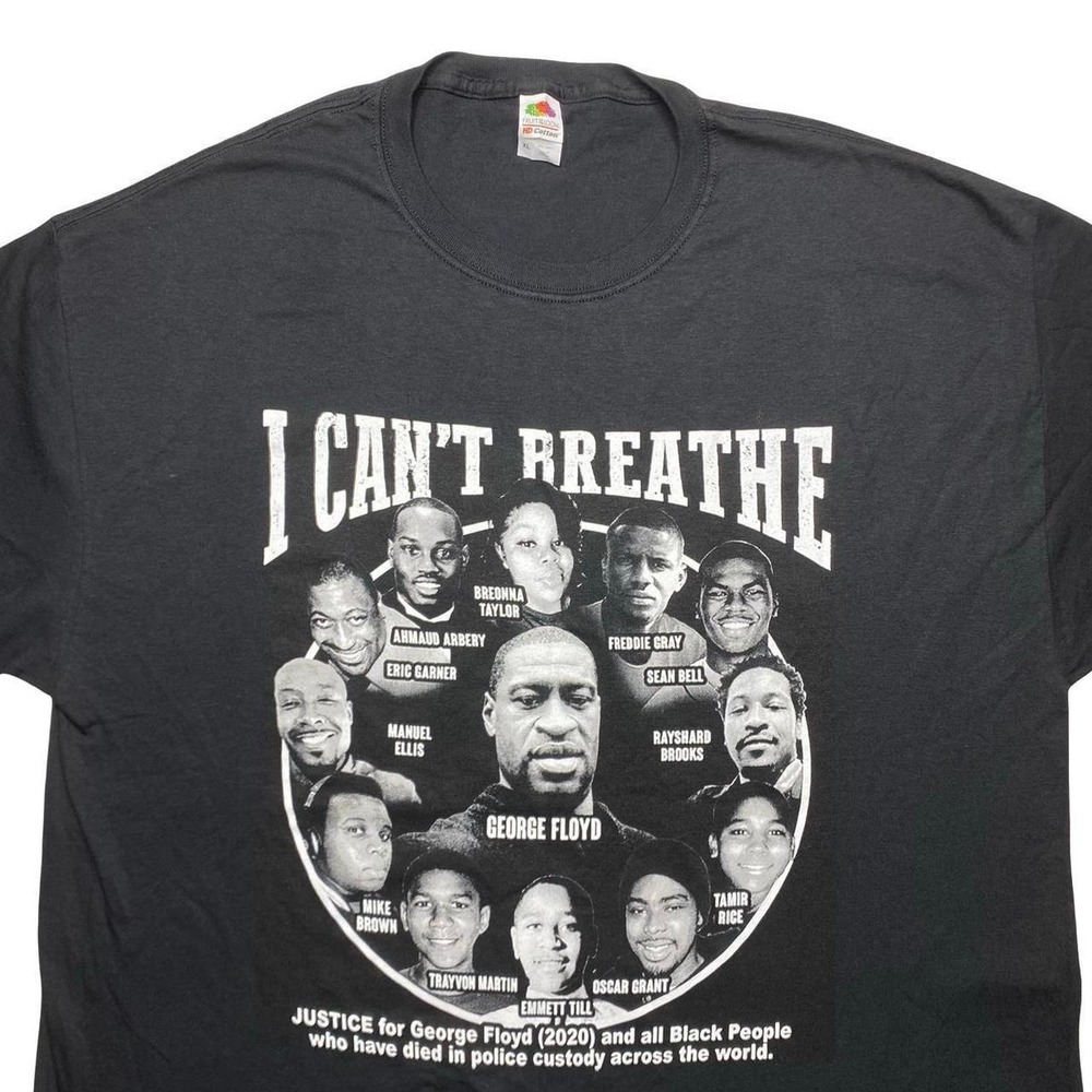 Black Lives Matter BLM x George Floyd - I can't breathe shirt